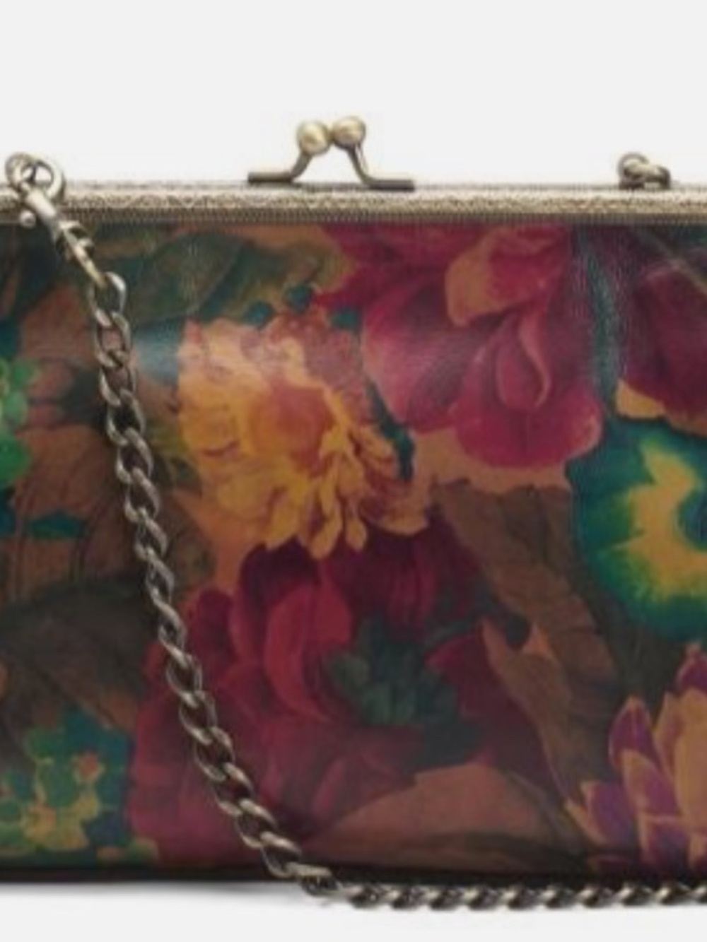 PATRICIA NASH  Borriana Kisslock Frame Crossbody Alanna Berry Red Floral NWT